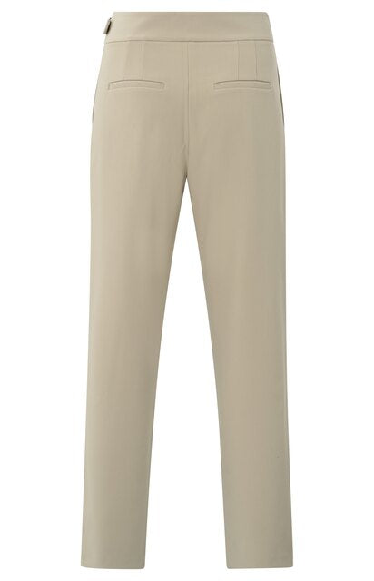 Trousers with high waist and buckle closure 01-301174-502 SAFARI