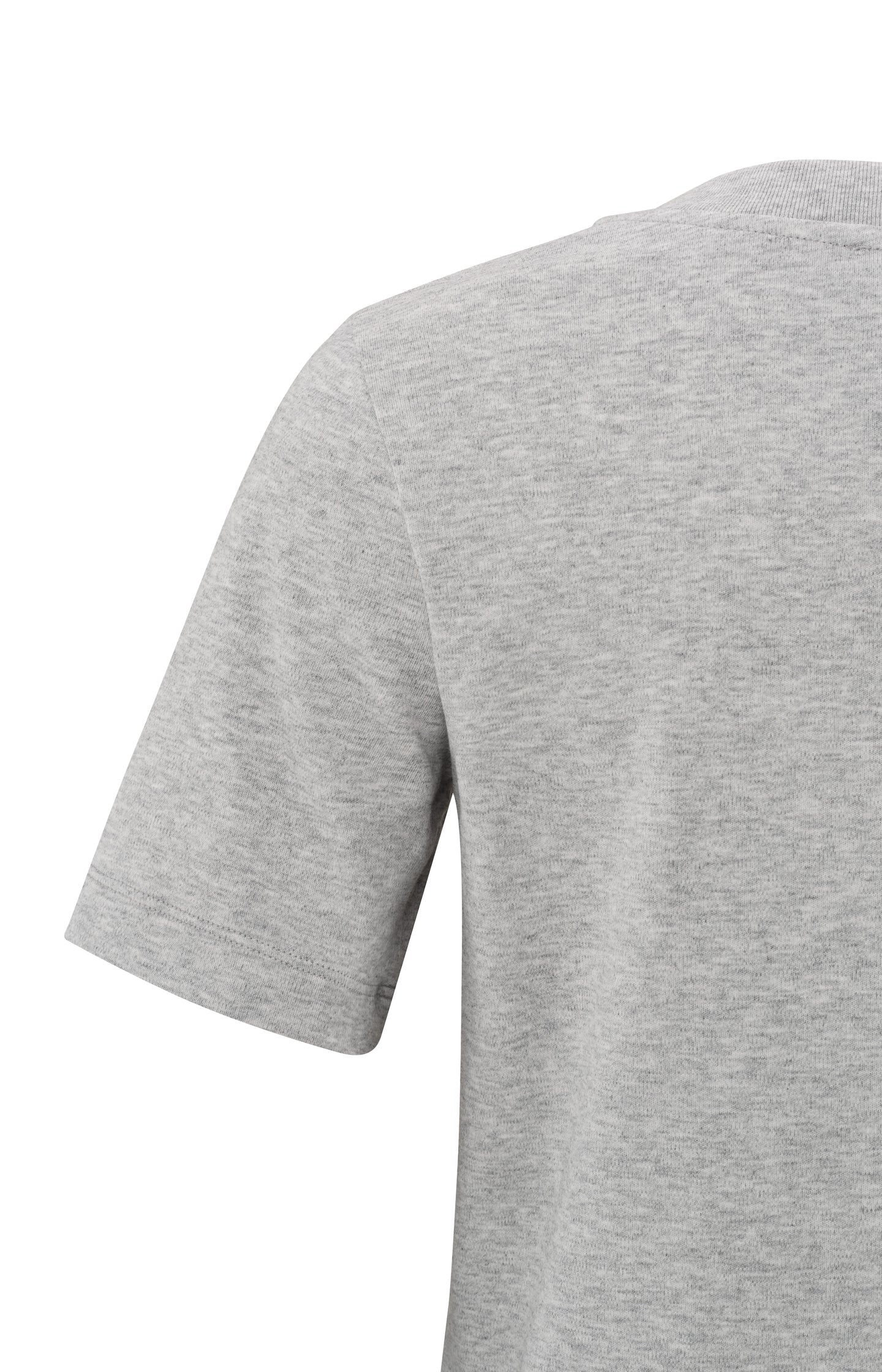 Basic T-shirt with short sleeves and round neck 01-719057-501 Medium Grey Melange