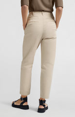 Cotton woven high-waist trousers