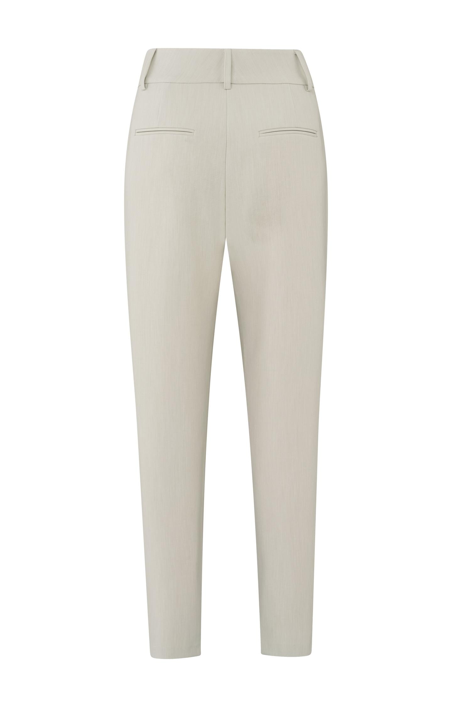 High-waist trousers with piping detail and straight legs