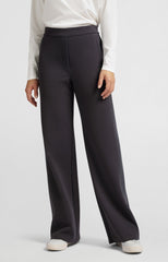 High-waisted wide-leg trousers