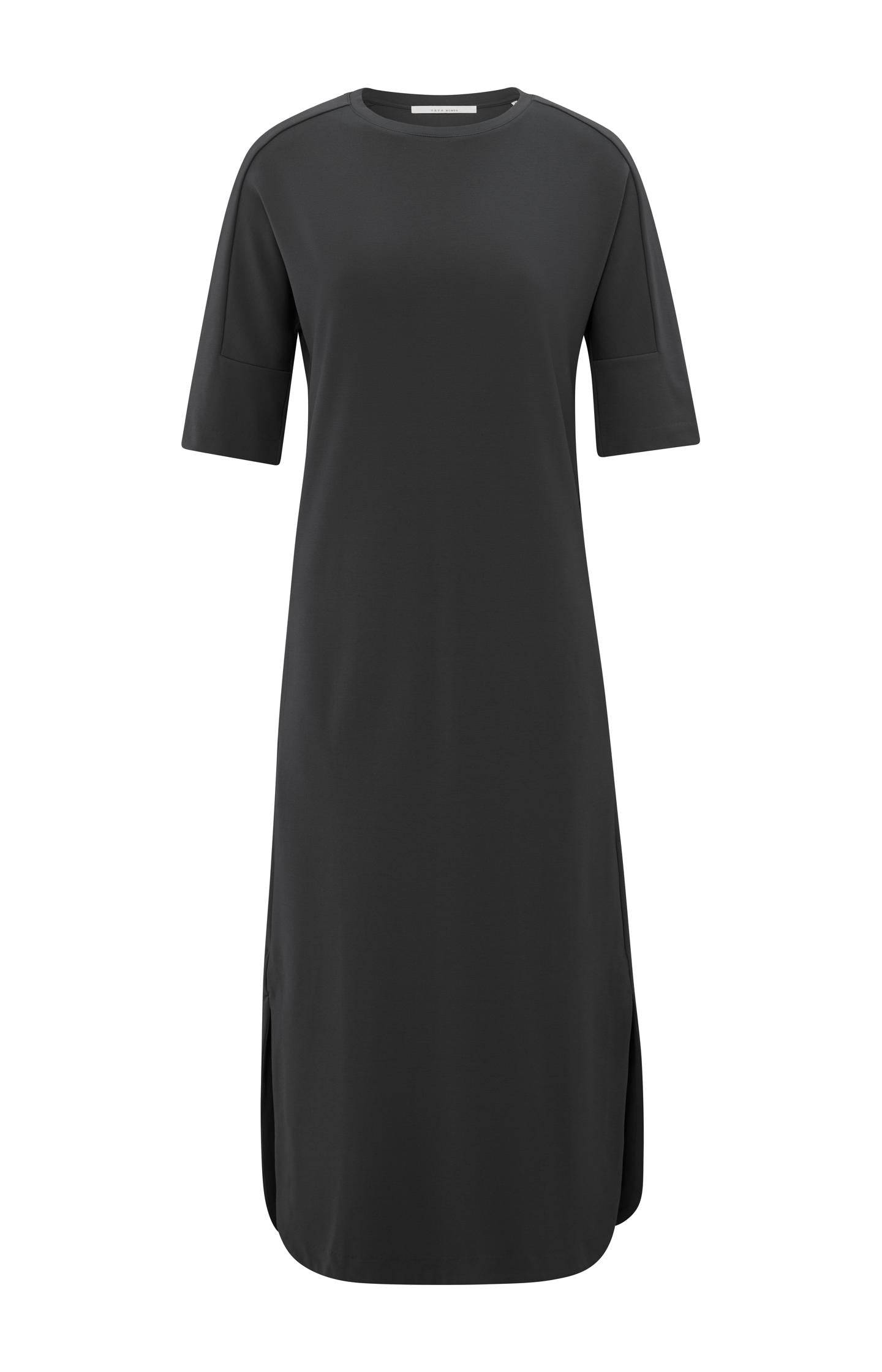 Jersey midi dress with belt and regular fit