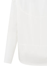 Long-sleeve top with boat neckline 01-709264-503 Blanc White