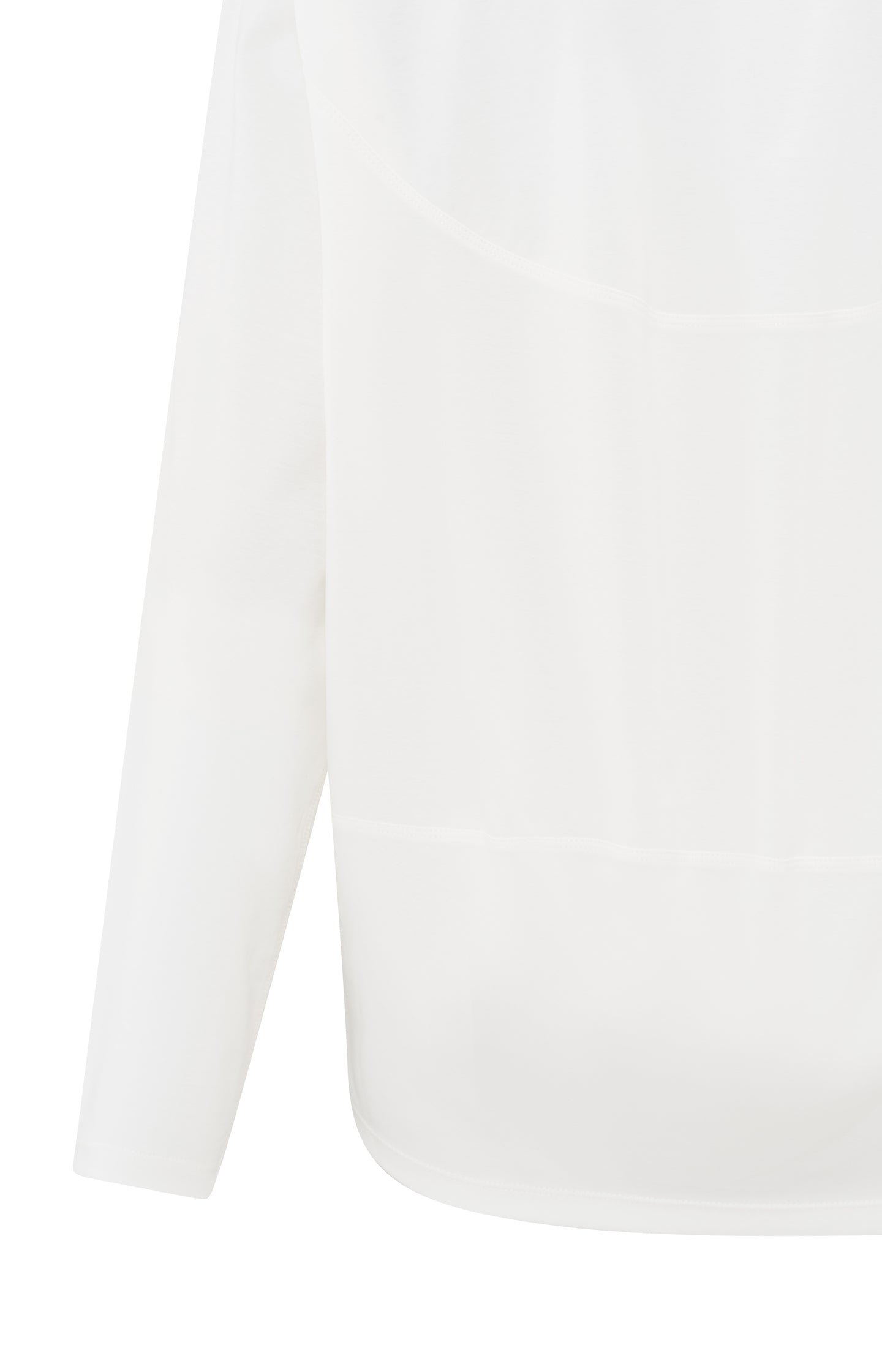 Long-sleeve top with boat neckline