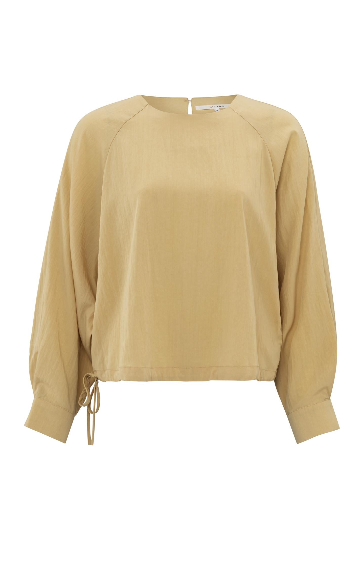 Long-sleeve top with drawcord and loose fit - Type: product