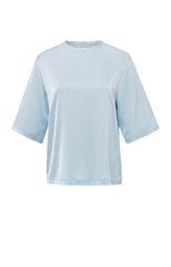 Satin oversized T-shirt with round neckline - Type: product