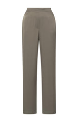 Satin trousers with wide legs and elastic waistband - Type: product