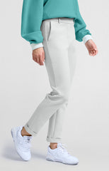 Scuba trousers with straight legs and adjustable waistband - Type: lookbook