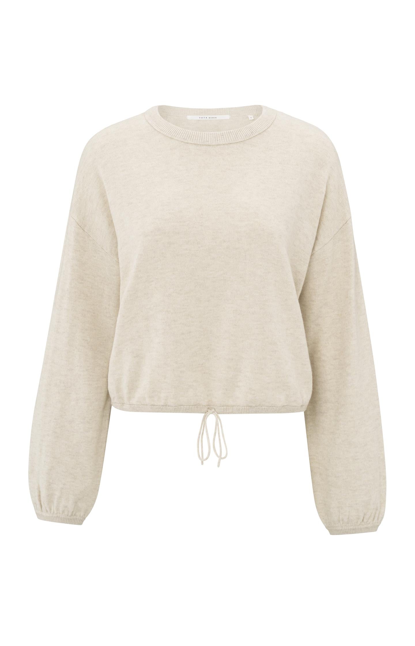 Sweater with corded hem and loose fit - Type: product