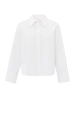 White blouse with long sleeves and button details - Type: product