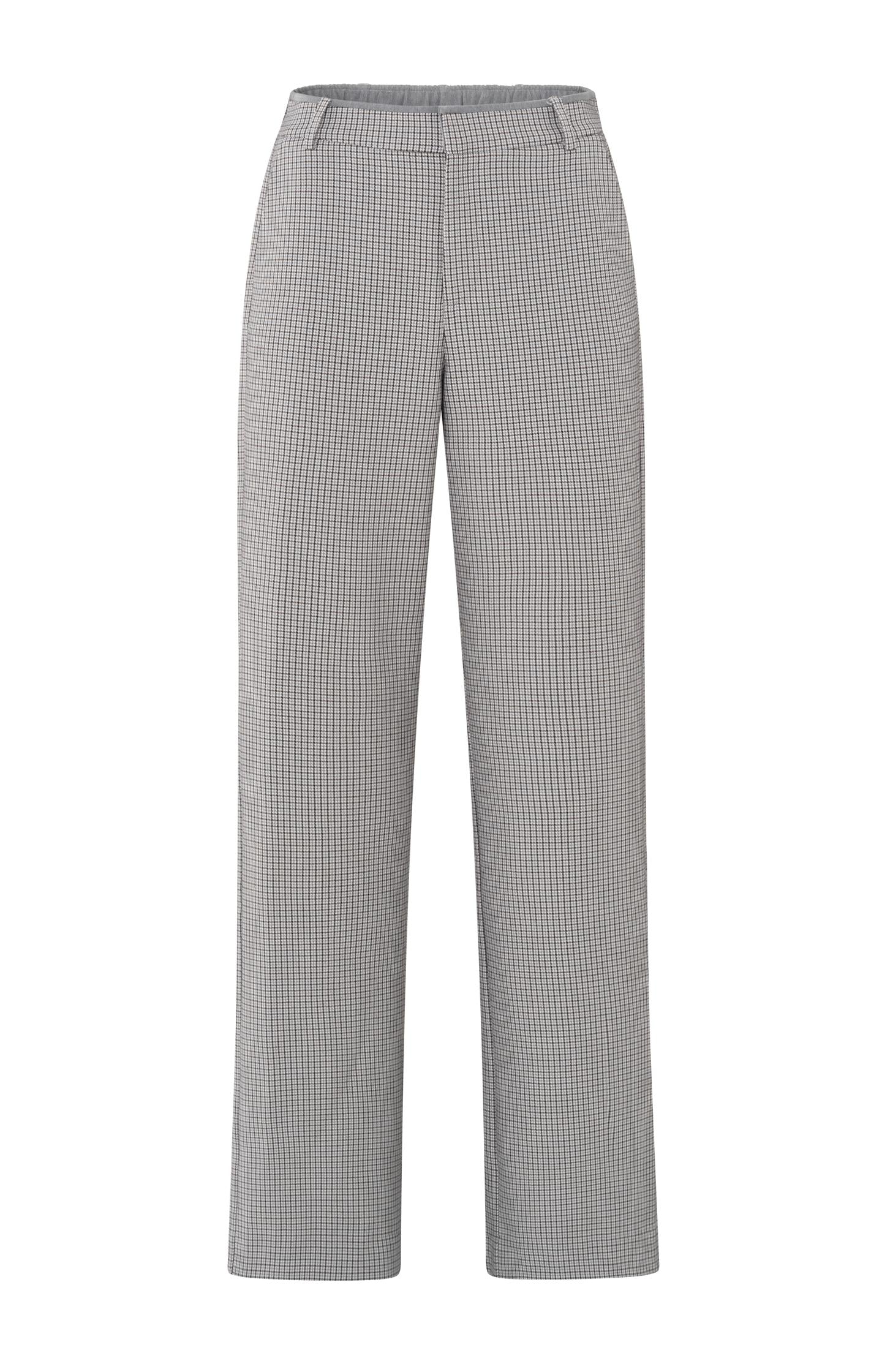 Woven trousers with check pattern and wide legs - Type: product